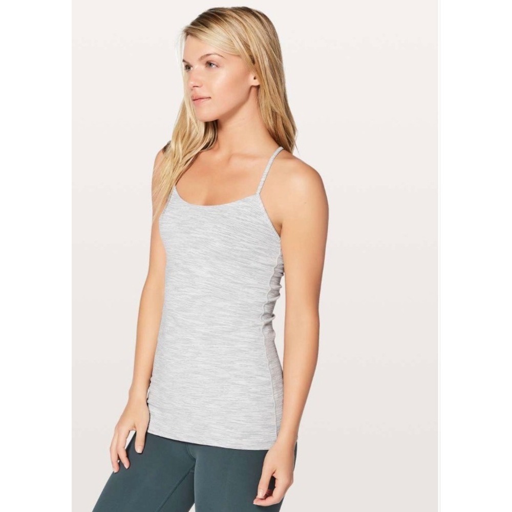 Lululemon Power Pose Tank Top Light Gray W7ASYS Sleeveless Size 6
